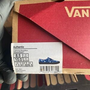 Vans Authentic Lightning Black and Blue Sneakers